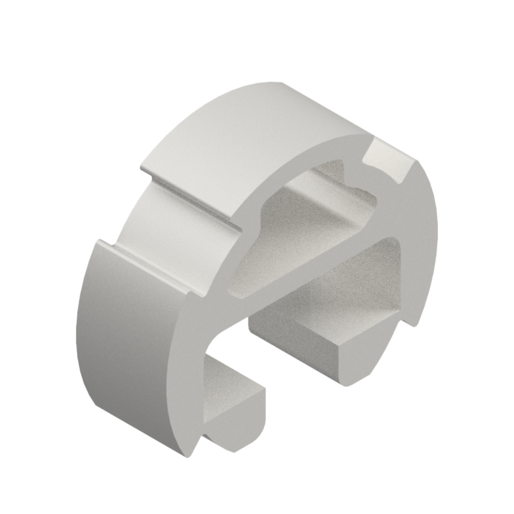 Light pipy section with a closed round shape.