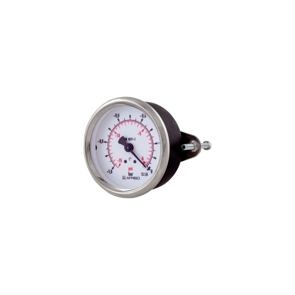 Manometro D.40 0-12 1/8" con Staffa