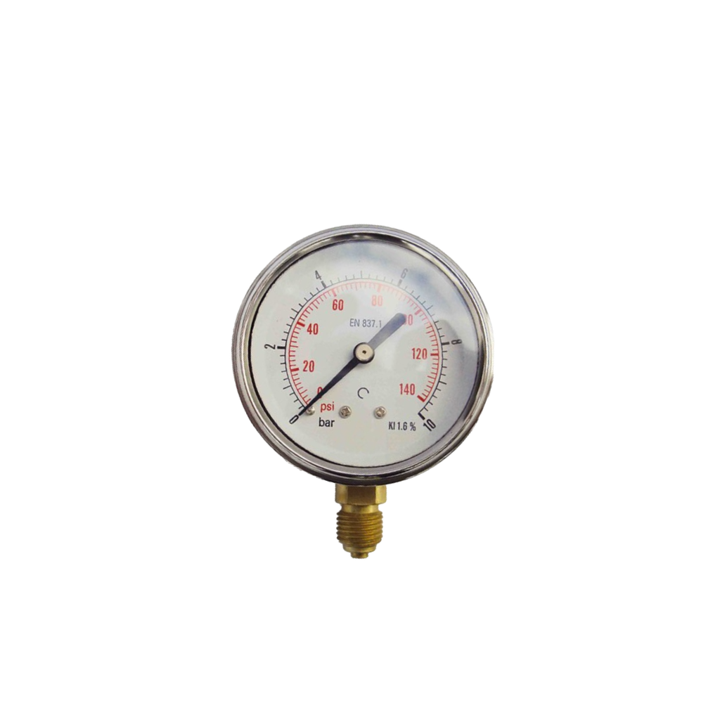 Manometro D.63 0-400 1/4" Radiale + Glicerina