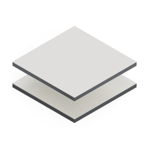 [00007382]  Dibond Grey/White 1500x4050x3